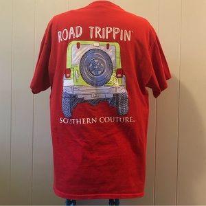 Southern Couture Red Tee Large